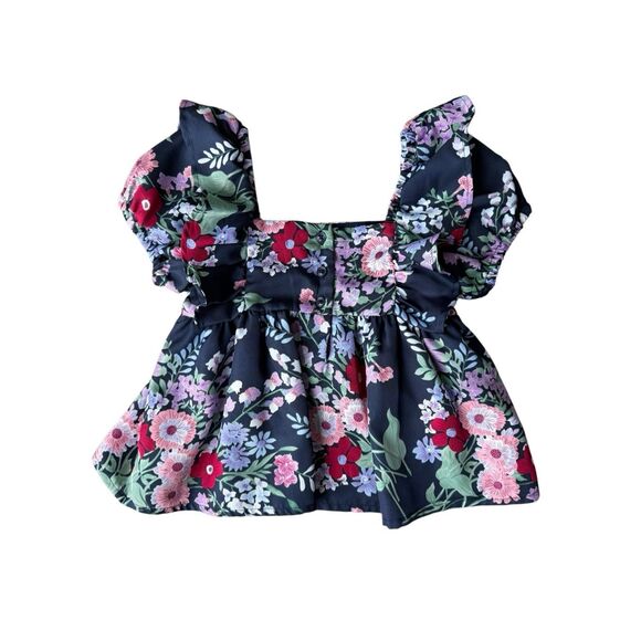Janie And Jack Floral Puff Sleeve Top Size 3T Girls - Picture 6 of 9